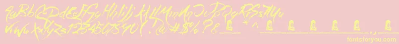 MagicPies Font – Yellow Fonts on Pink Background