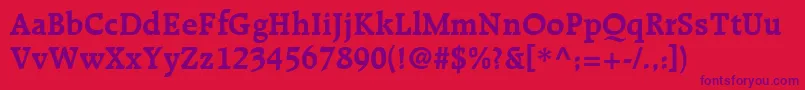 RecognitaSsiBold Font – Purple Fonts on Red Background