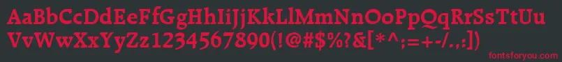 RecognitaSsiBold Font – Red Fonts on Black Background