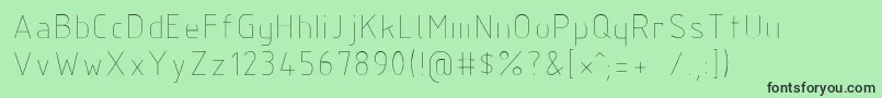 Isocp3 Font – Black Fonts on Green Background