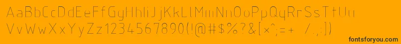 Isocp3 Font – Black Fonts on Orange Background