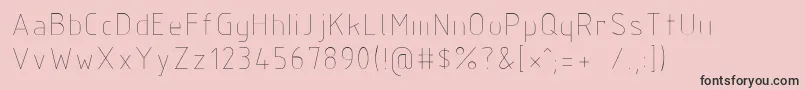 Isocp3 Font – Black Fonts on Pink Background