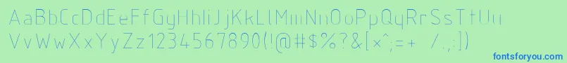 Isocp3 Font – Blue Fonts on Green Background