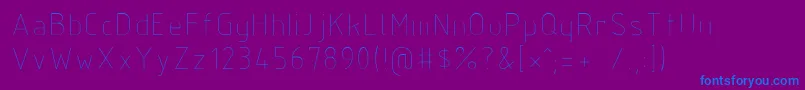 Isocp3 Font – Blue Fonts on Purple Background