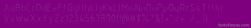 Isocp3-Schriftart – Graue Schriften auf violettem Hintergrund