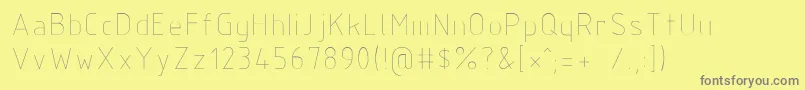 Isocp3 Font – Gray Fonts on Yellow Background