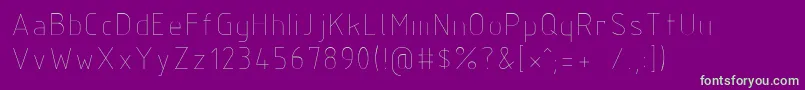 Isocp3 Font – Green Fonts on Purple Background