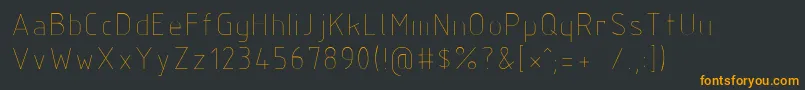 Шрифт Isocp3 – оранжевые шрифты на чёрном фоне