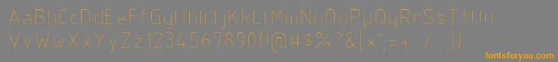 Isocp3 Font – Orange Fonts on Gray Background