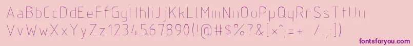 Isocp3 Font – Purple Fonts on Pink Background
