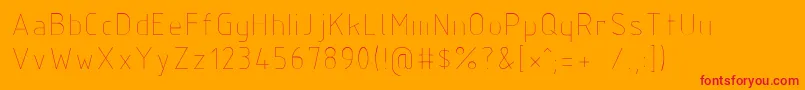 Isocp3 Font – Red Fonts on Orange Background