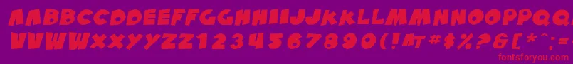 SfPaleBottomExtendedOblique Font – Red Fonts on Purple Background