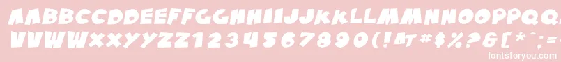 SfPaleBottomExtendedOblique Font – White Fonts on Pink Background