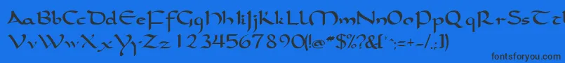 SamovarsskRegular Font – Black Fonts on Blue Background