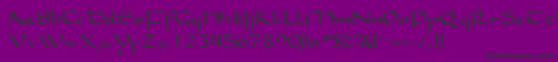 SamovarsskRegular Font – Black Fonts on Purple Background