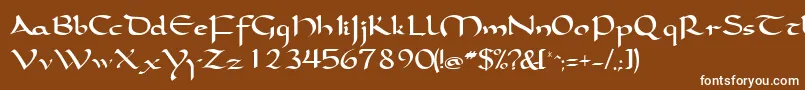 SamovarsskRegular Font – White Fonts on Brown Background