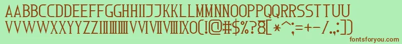 RomanFont7 Font – Brown Fonts on Green Background