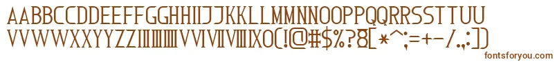 RomanFont7-fontti – ruskeat fontit valkoisella taustalla