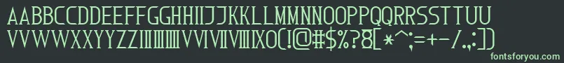 Шрифт RomanFont7 – зелёные шрифты на чёрном фоне