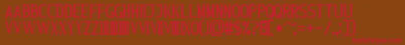 RomanFont7 Font – Red Fonts on Brown Background