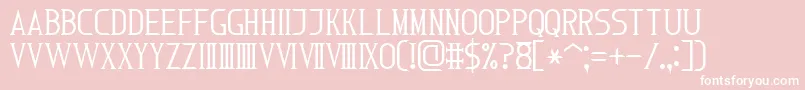 RomanFont7 Font – White Fonts on Pink Background