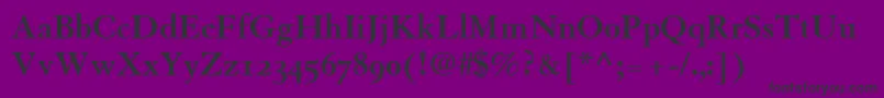 TiascoOldstyleSsiBoldOldStyleFigures Font – Black Fonts on Purple Background