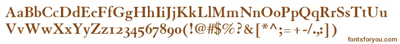 TiascoOldstyleSsiBoldOldStyleFigures Font – Brown Fonts on White Background