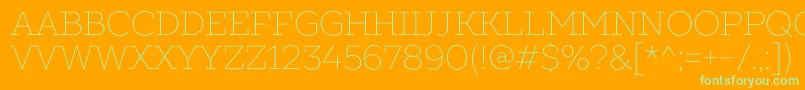 Police SlabsThin – polices vertes sur fond orange
