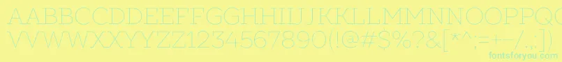 En savoir plus sur la police SlabsThin Police SlabsThin – polices vertes sur fond jaune
