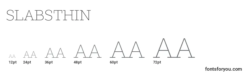 SlabsThin Font Sizes