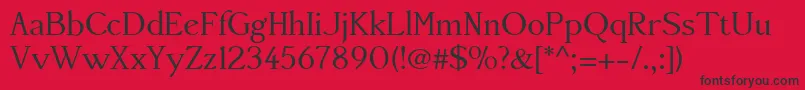 Accanthisadfstdno3Regular Font – Black Fonts on Red Background