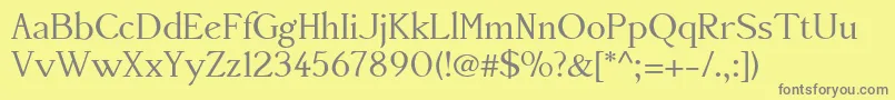 Accanthisadfstdno3Regular Font – Gray Fonts on Yellow Background