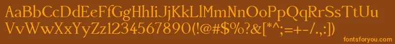 Accanthisadfstdno3Regular Font – Orange Fonts on Brown Background
