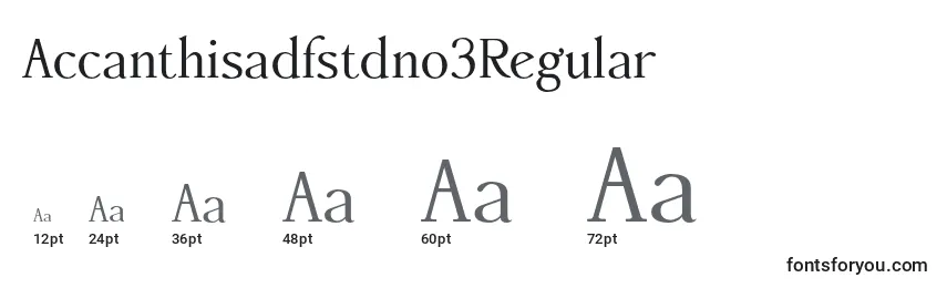 Размеры шрифта Accanthisadfstdno3Regular