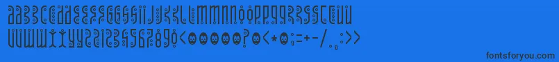 Tantrumtongue Font – Black Fonts on Blue Background