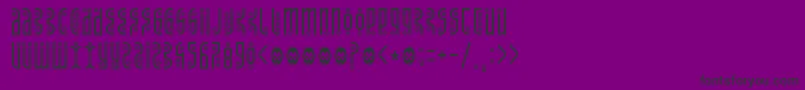フォントTantrumtongue – 紫の背景に黒い文字