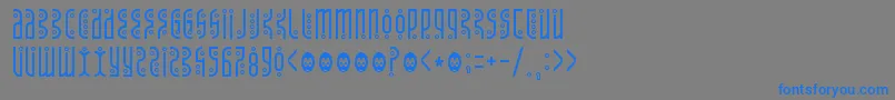 Tantrumtongue Font – Blue Fonts on Gray Background