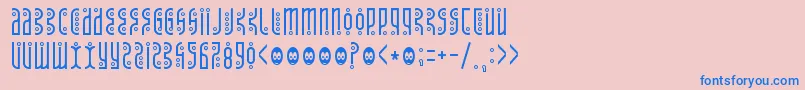 Tantrumtongue Font – Blue Fonts on Pink Background