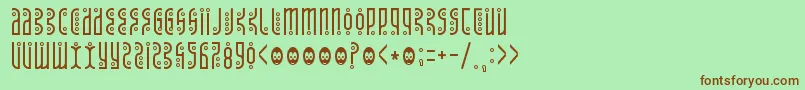 Tantrumtongue Font – Brown Fonts on Green Background