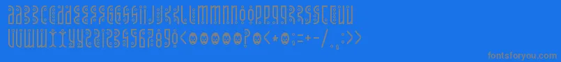 Tantrumtongue Font – Gray Fonts on Blue Background