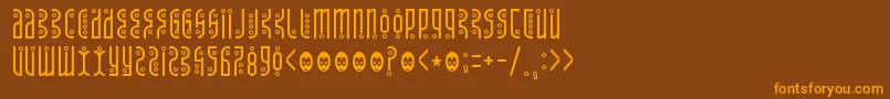 Tantrumtongue Font – Orange Fonts on Brown Background