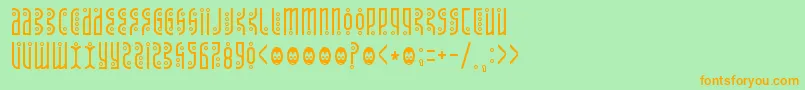 fuente Tantrumtongue – Fuentes Naranjas Sobre Fondo Verde