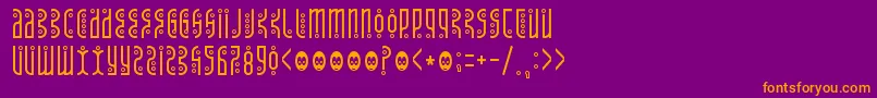 Tantrumtongue-fontti – oranssit fontit violetilla taustalla