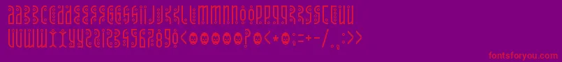 Tantrumtongue Font – Red Fonts on Purple Background