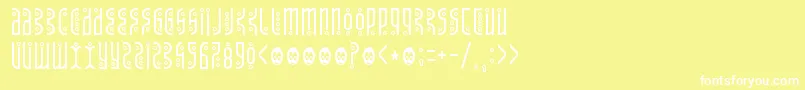 Tantrumtongue Font – White Fonts on Yellow Background