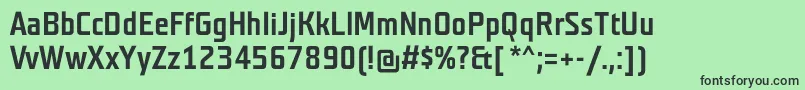 Teutonfett Font – Black Fonts on Green Background