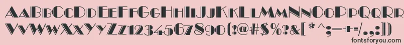 BroadwayEngravedCapsRegular Font – Black Fonts on Pink Background