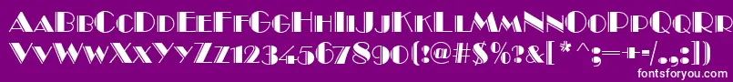 BroadwayEngravedCapsRegular Font – White Fonts on Purple Background