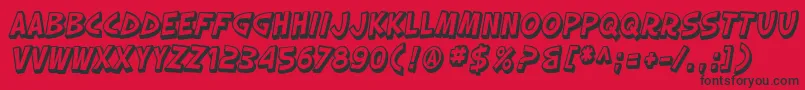 SfSlapstickComicShadedOblique Font – Black Fonts on Red Background
