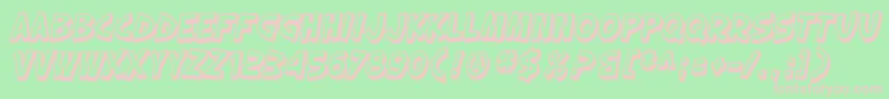 SfSlapstickComicShadedOblique Font – Pink Fonts on Green Background